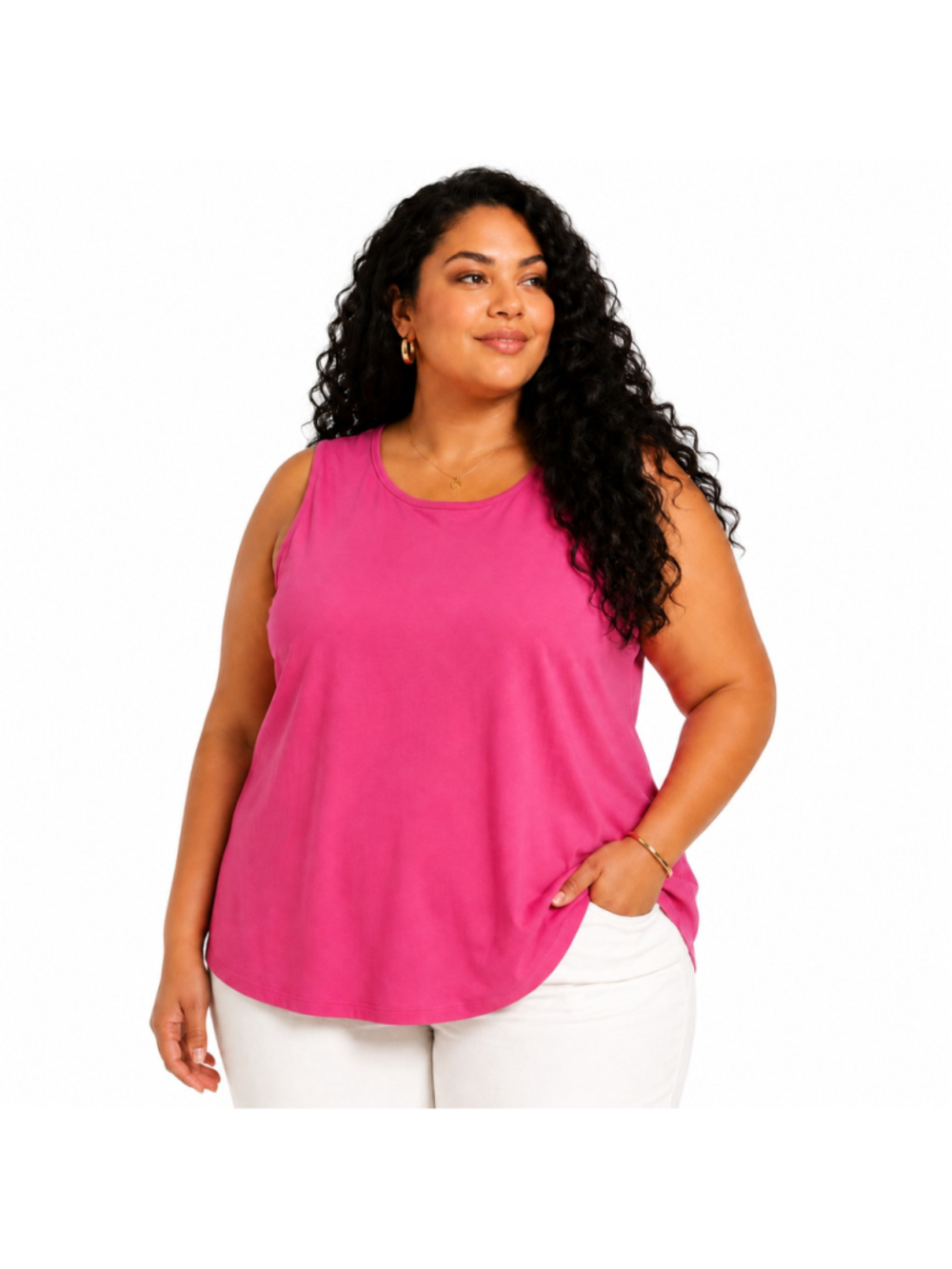 Women’s Plus Size Zenana Sleeveless Side Slit Top – Desert Rose – Size 2XL –NWOT